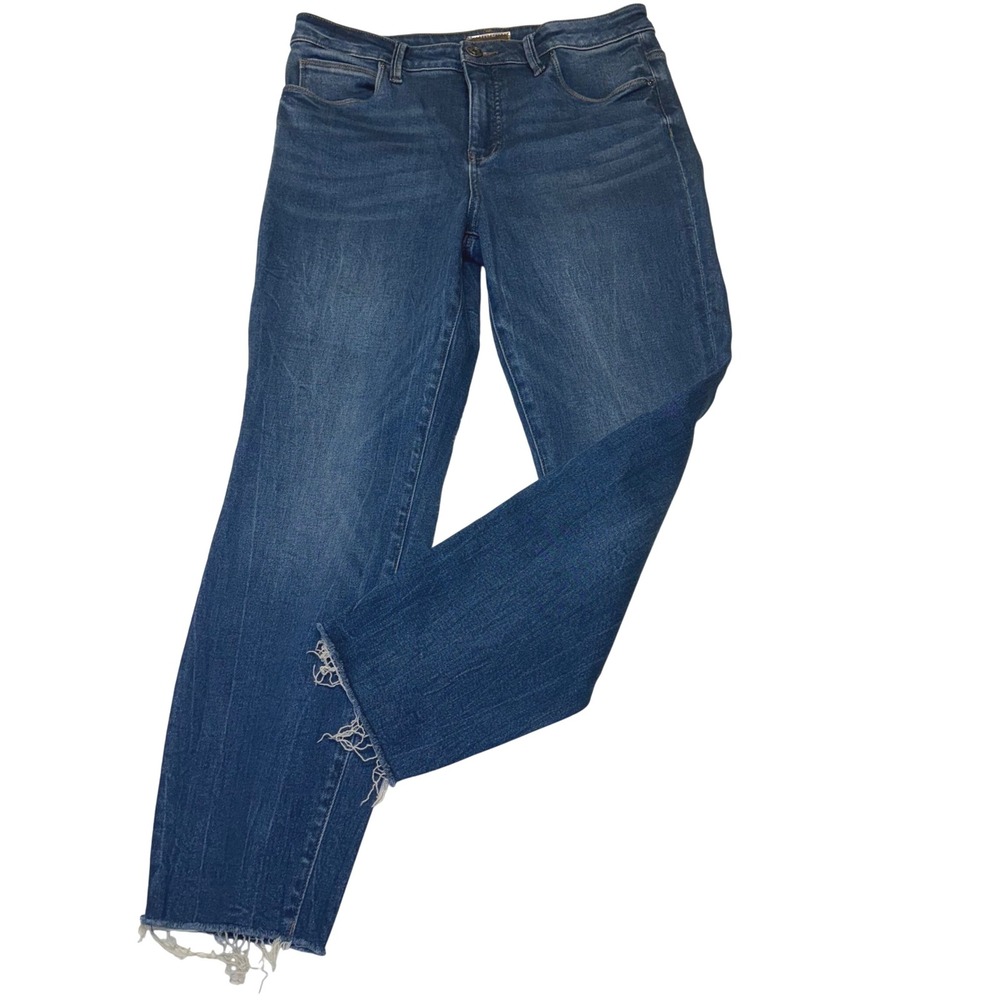 Kut‎ From the Kloth Charlize Fab Ab Cigarette Leg stretch jeans size 10 raw hem.